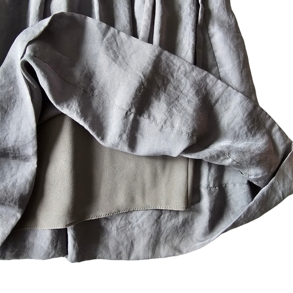 BCBGMaxAzria Light Gray Ruffle Mini Dress - Picture 11 of 12